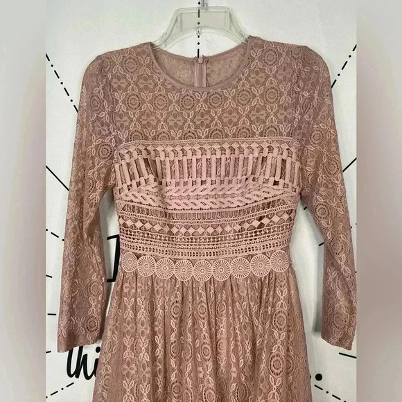NWT ASOS DESIGN Premium Lace Mini Skater Dress - Picture 6 of 9